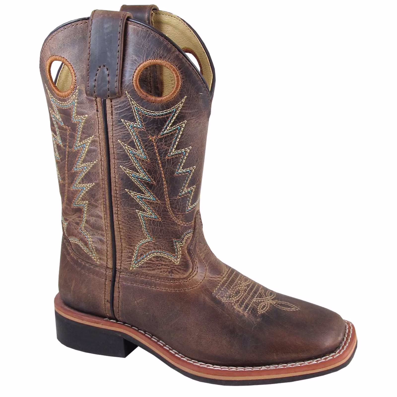 Smoky Mountain Kid's Jesse Brown Waxed Distress Cowboy Boots 3668