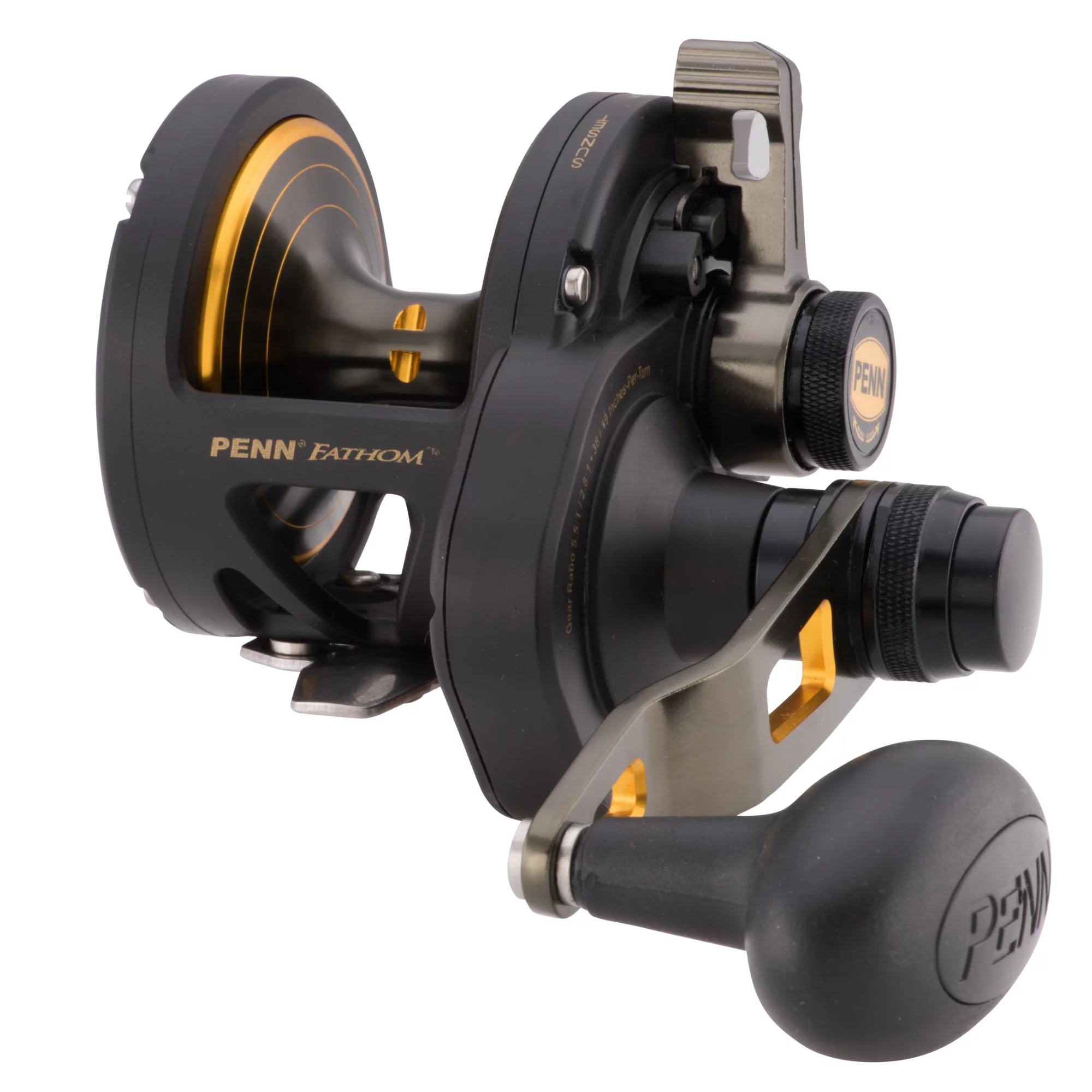 PENN Fathom Lever Drag 2 Speed Conventional Reel, Size 30, Left-Hand - Curated Treasures Market
