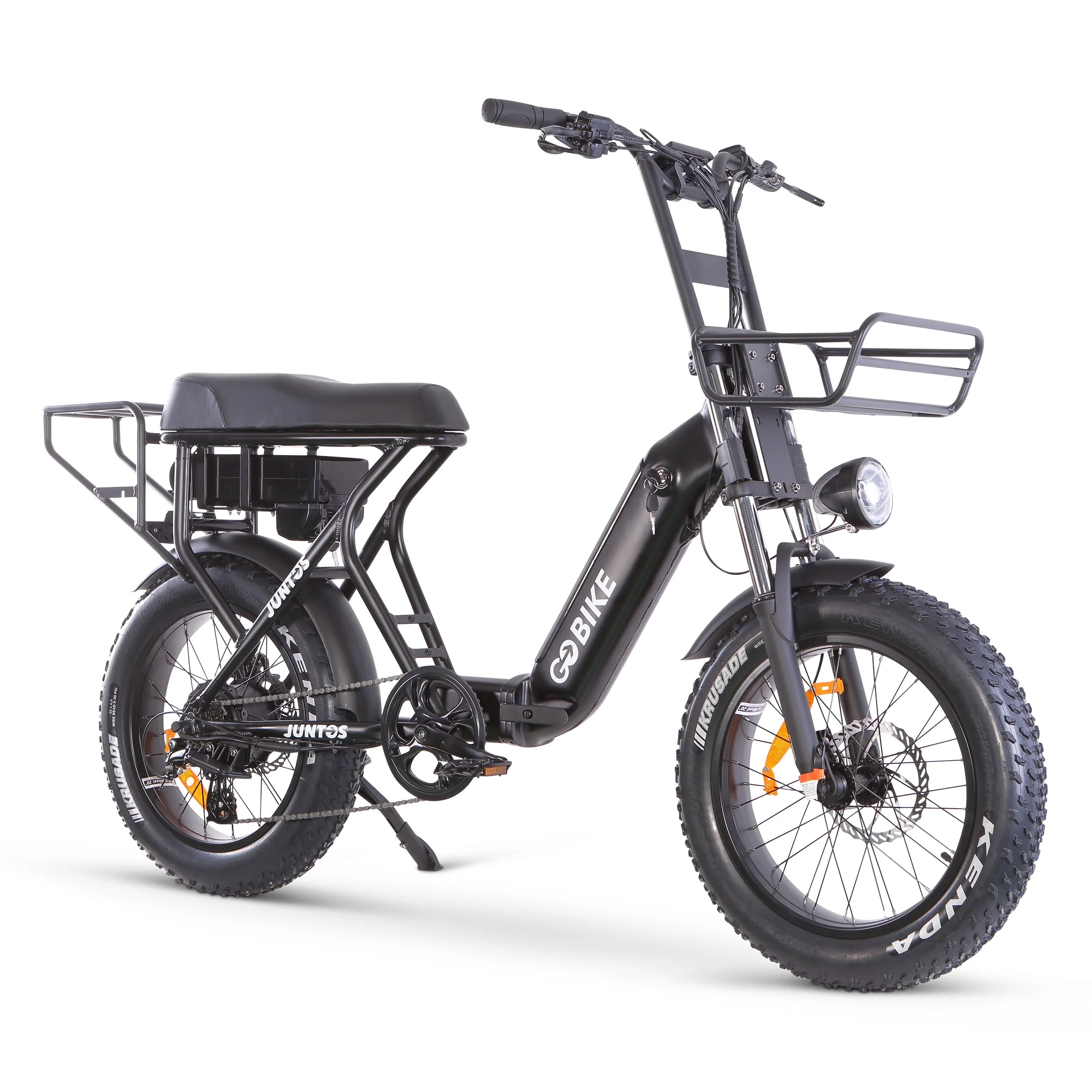 Gobike Juntos Foldable Lightweight Electric Bike - 110 Mile Range 48V 750W Motor Electric Ebike for Adults, Shimano 7-Speed Gear Motorized Bicycles
