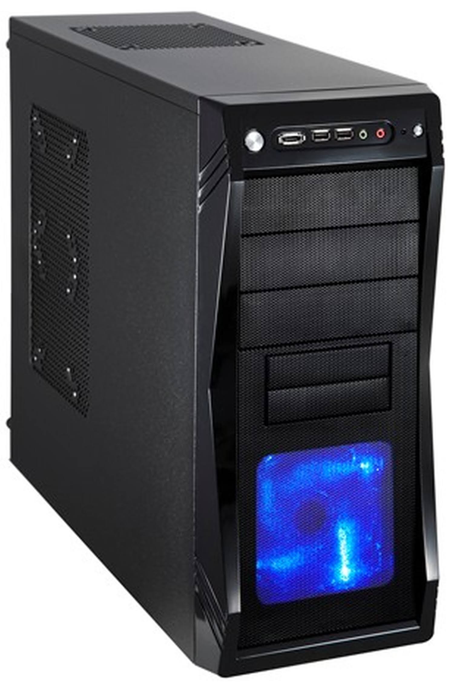Rosewill Challenger ATX Mid-Tower 3X Fans Blue LED Gaming PC Case