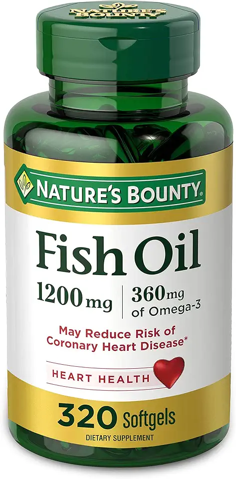 Nature's Bounty Fish Oil Softgels 1200 mg, 320 Count - Kansas Nuitrition - HNZSDS