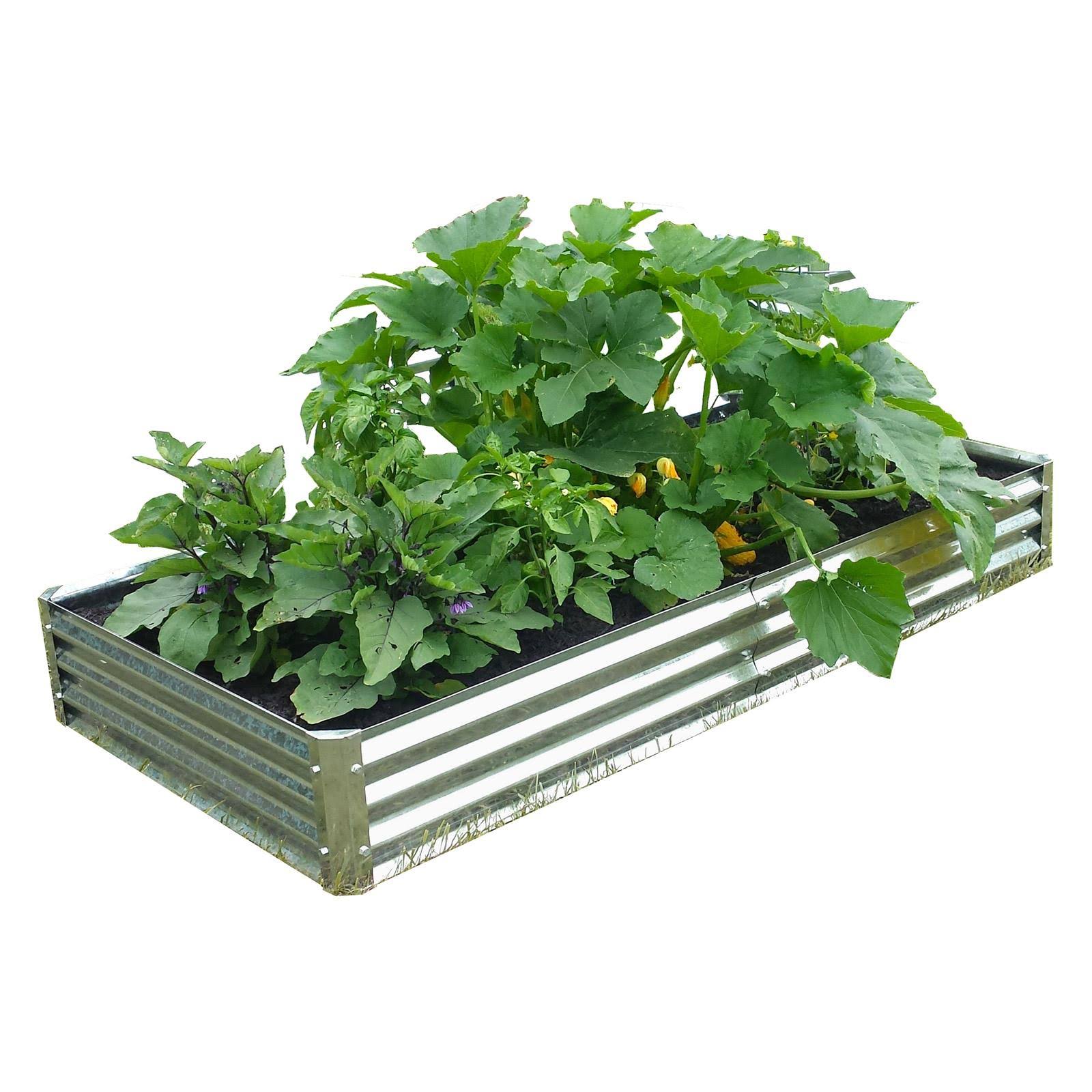 Earthmark Galvanized Low Raised Garden Bed Bundle