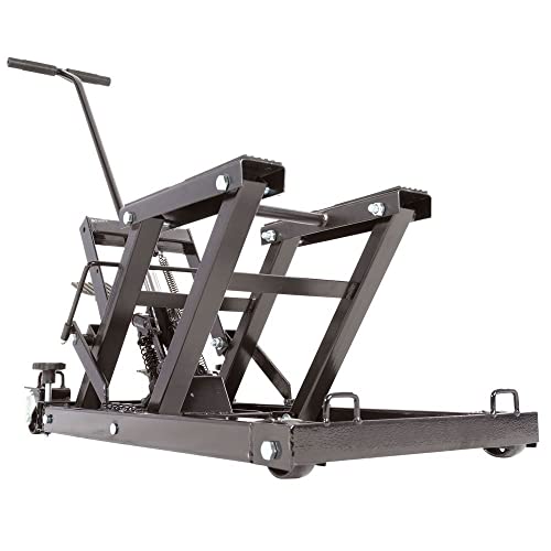 Black Widow Motorcycle or ATV Lift Jack Stand Hydraulic Operation Steel, 1,500 lb. Capacity