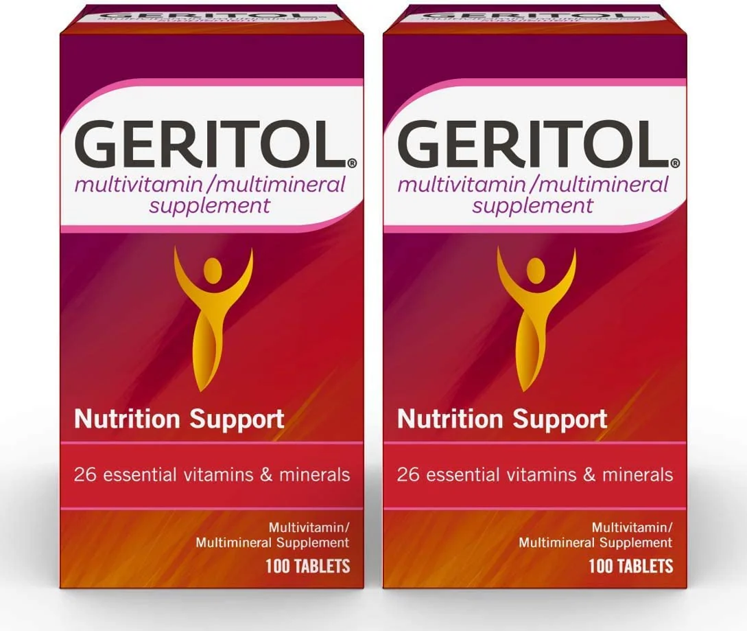 Geritol Multivitamin Tablets 100 TB - Buy Packs and SAVE (Pack of 2) - Kansas Nuitrition - HNZSDS