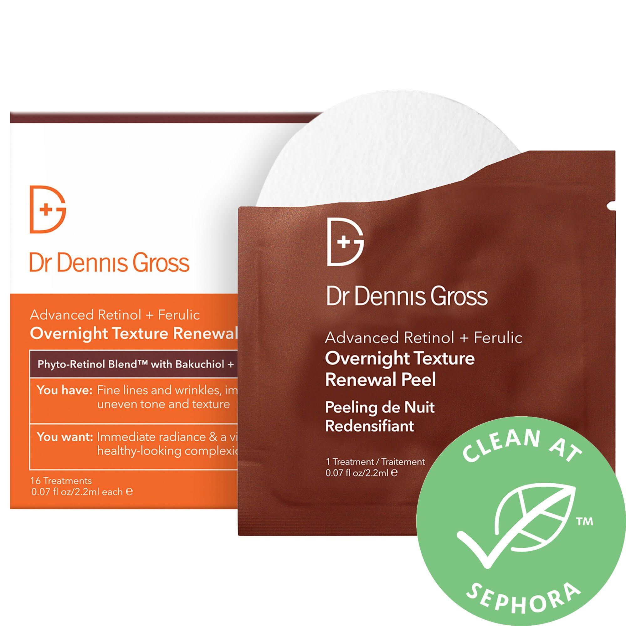 Dr. Dennis Gross Skincare Advanced Retinol + Ferulic Overnight Texture Renewal Peel