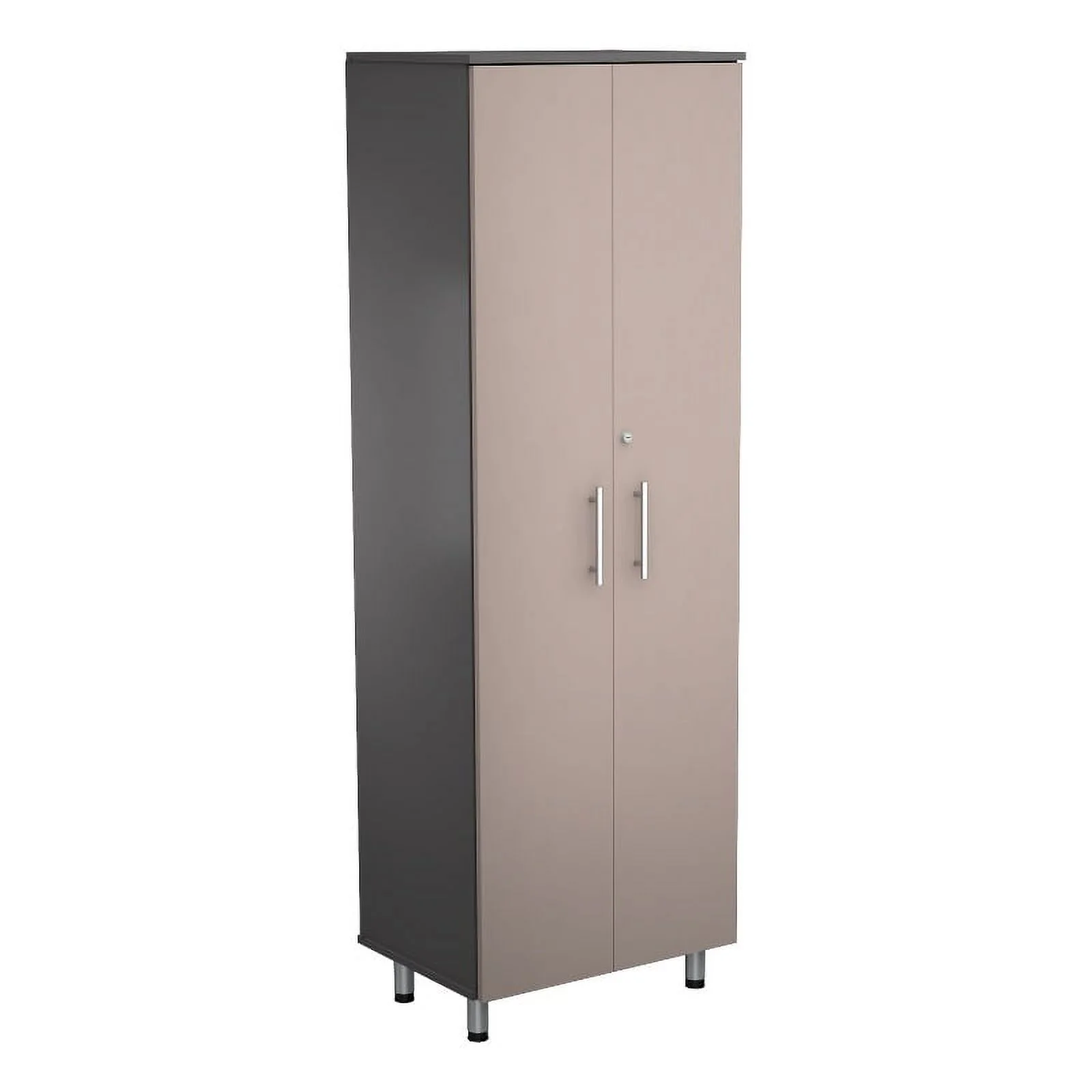 Pemberly Row 2-Door Engineered Wood Storage Garage Cabinet in Taupe