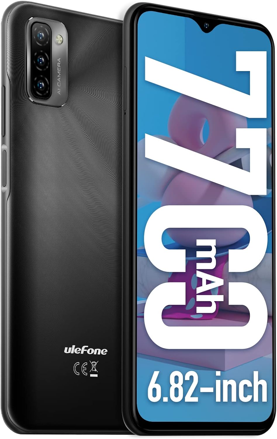 Unlocked Smartphones Ulefone Note 12P Android 11 Unlocked Cell Phones, Triple Rear Camera, Triple Card Slots, 6.82 Ultra-Large Screen