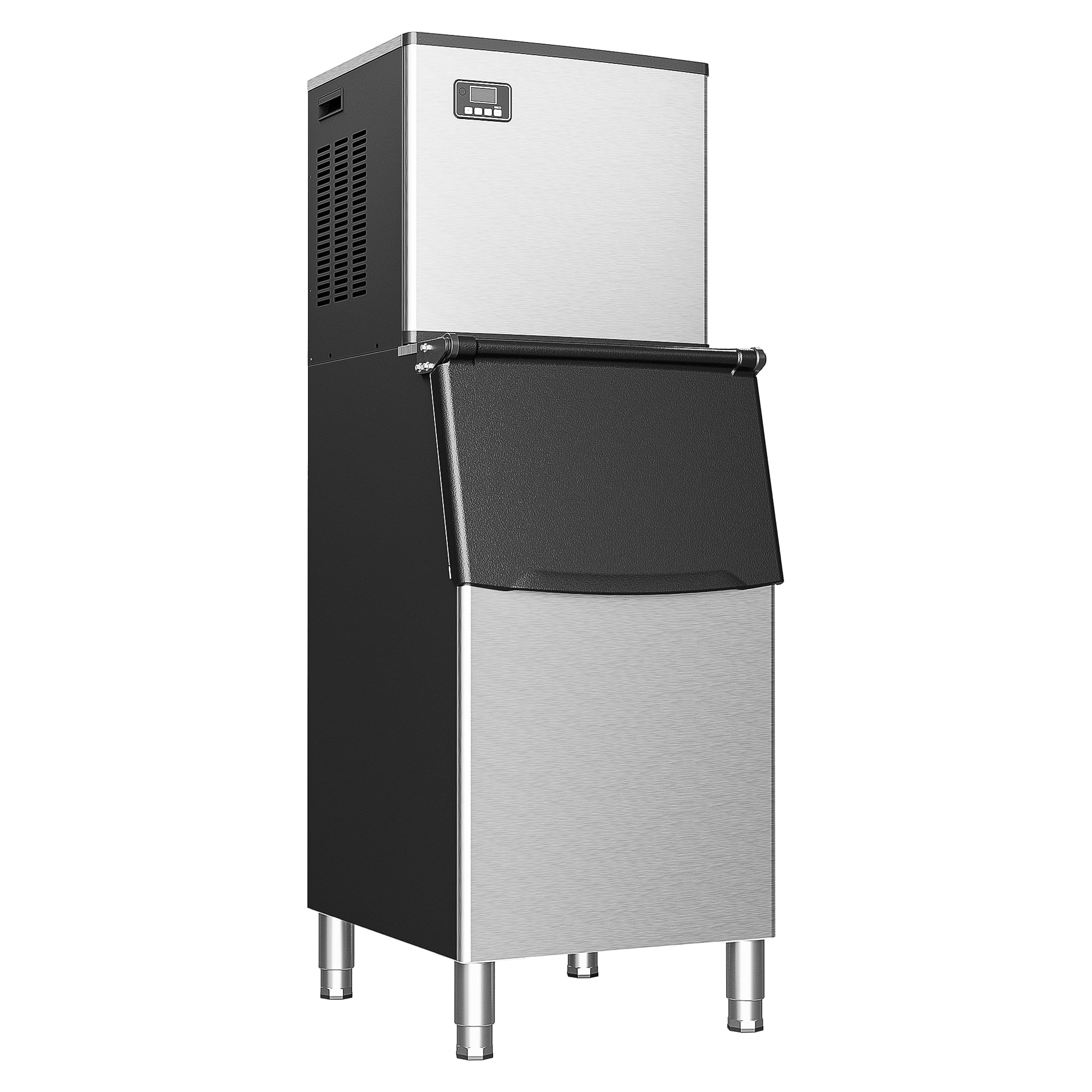 Simzlife 400Lbs/24H Commercial Ice Maker Machine, Freestanding/Built-In, Stainless Steel Clear Ice Cube Maker