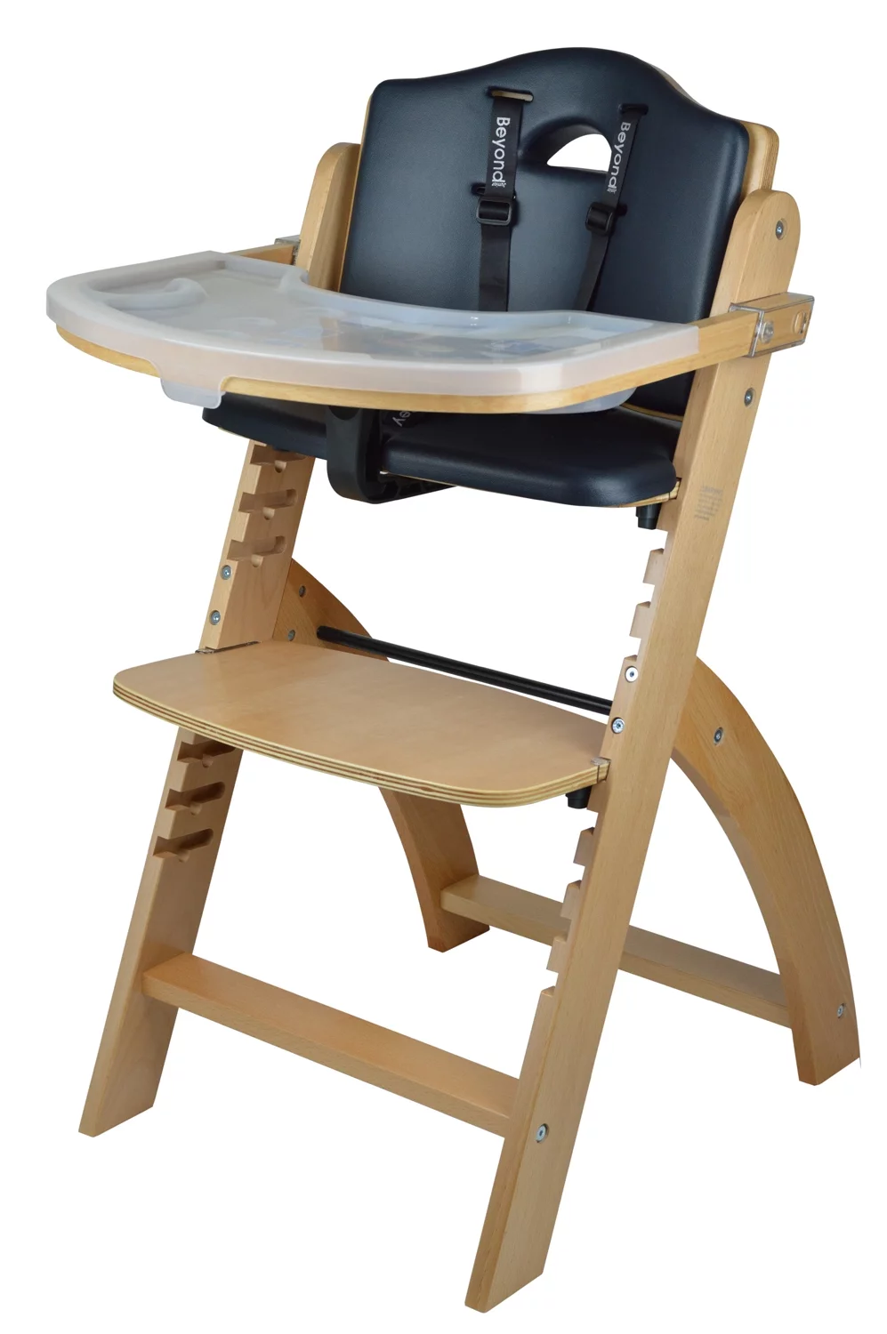 Abiie Beyond Wooden High Chair with Tray. The Perfect Adjustable Baby Highchair Solution for Your Babies and Toddlers or as a Dining Chair. (6 Months