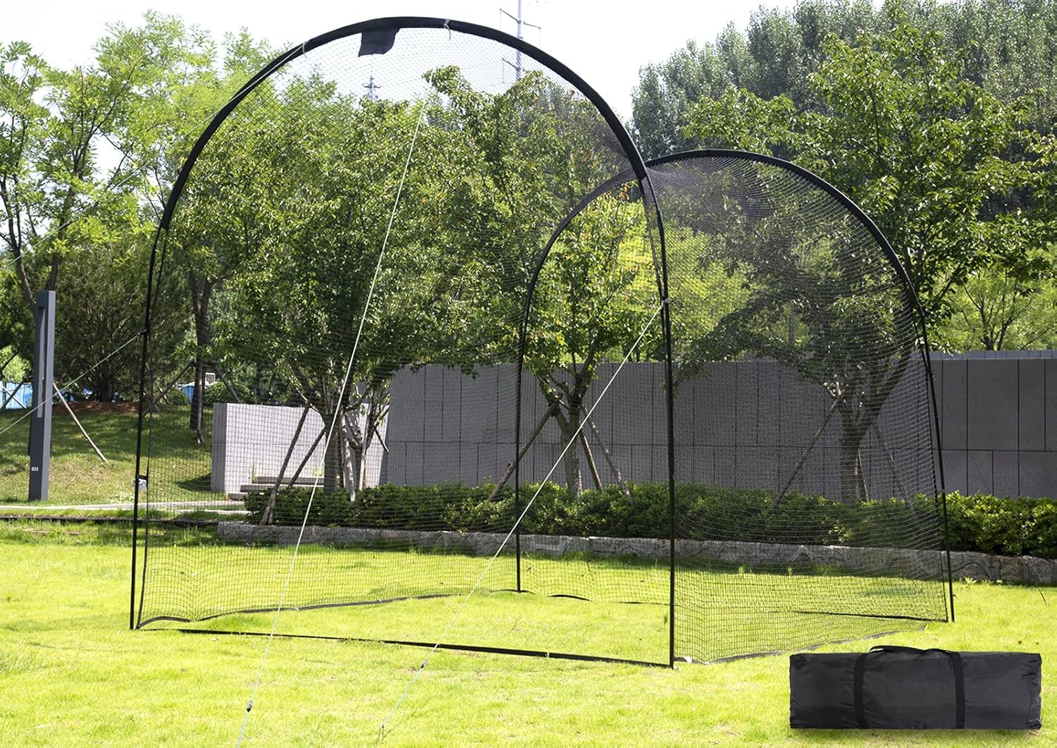Kapler Batting Cage Baseball Softball, Batting Net Backyard Baseball Softball Training Equipment, Large Batting Cage Net with Steel Frame & Net.