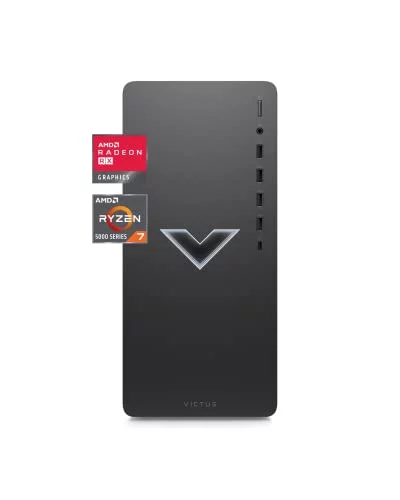 HP Victus 15L Gaming Desktop Computer Bundle PC, AMD Ryzen 7 Processor, AMD Radeon Graphics, 16 GB SDRAM, 512 GB SSD, Windows 11 Home OS