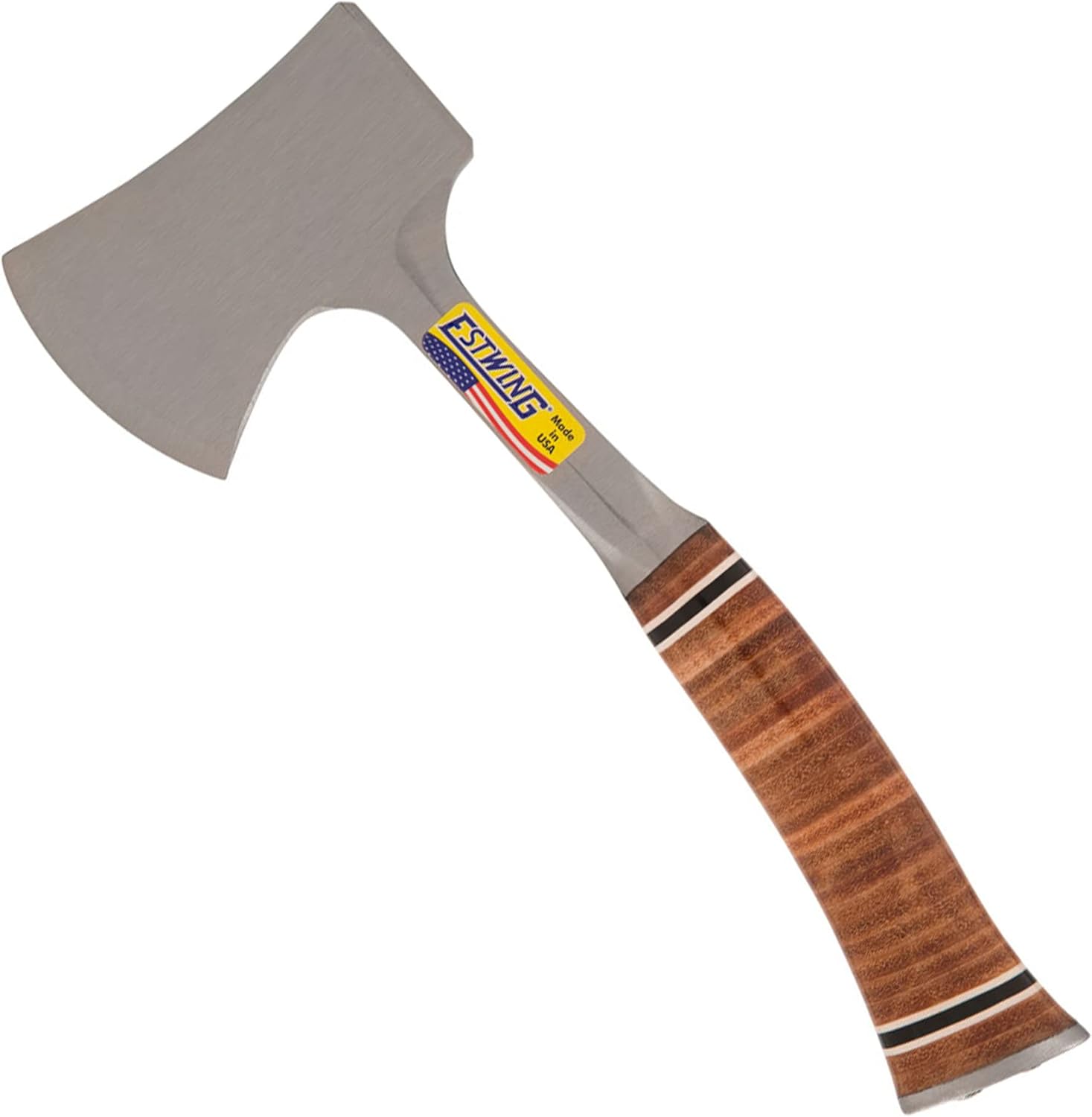 Estwing Sportsman's Axe - 12" Camping Hatchet with Forged Steel Construction & Genuine Leather Grip - E14A