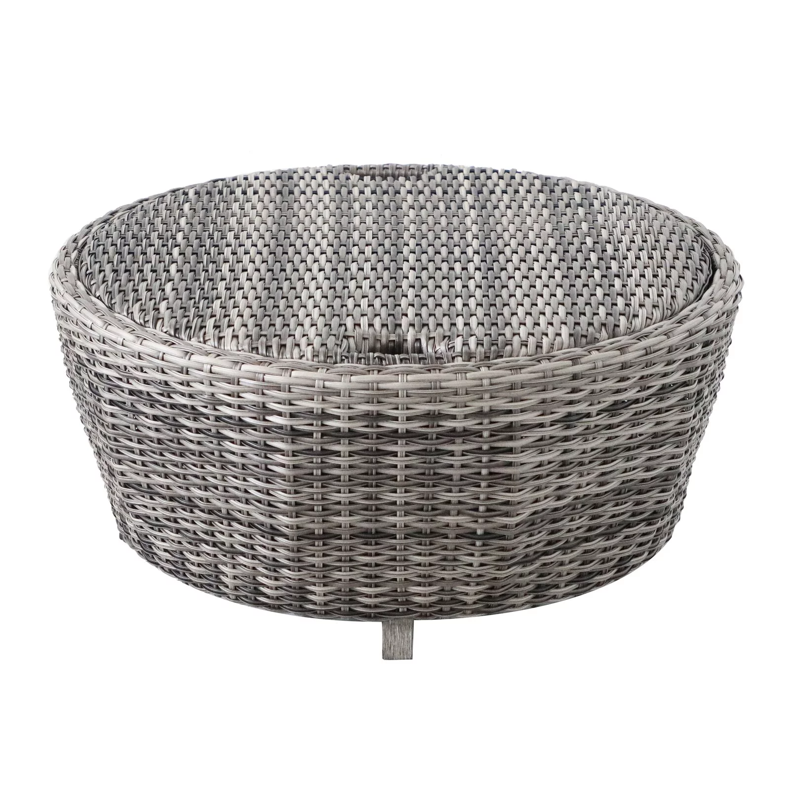 Round Wicker Storage Coffee Table - Curated Treasures Market
