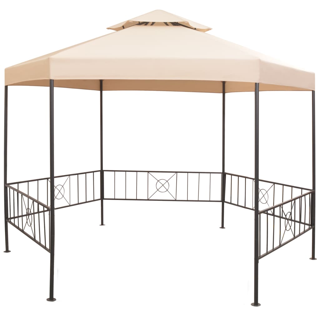 Buyweek Garden Marquee Gazebo Pavilion Tent Beige 127.2"x104.3"
