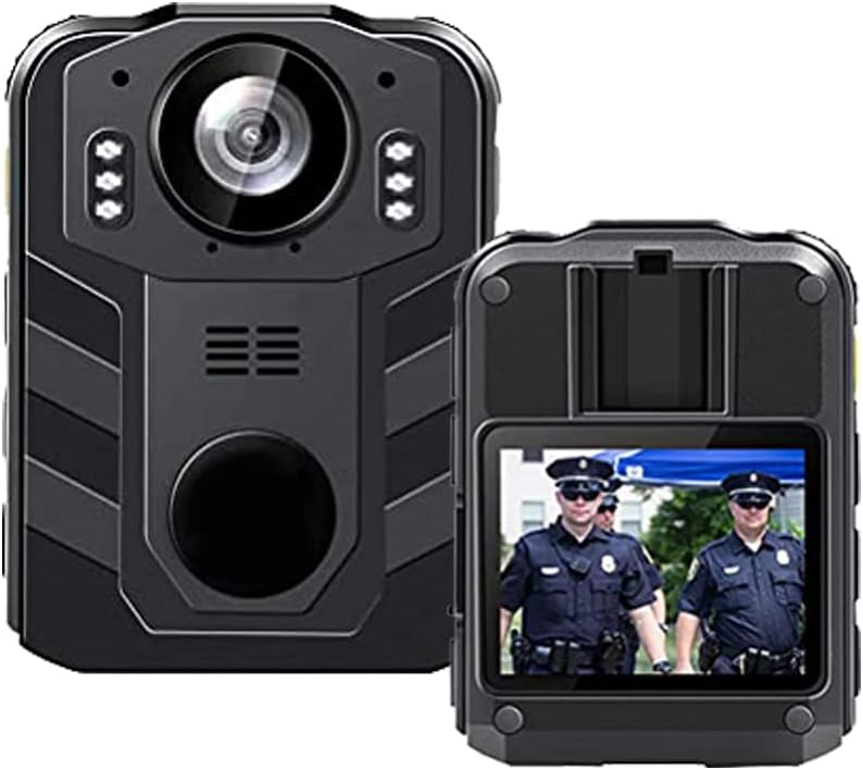 CAMMHD 1296P HD Police Body Camera with 2 Inch Display, Waterproof Body-Worn Camera, Wearable Camera, Portable HD Body Camera, IR Night Vision