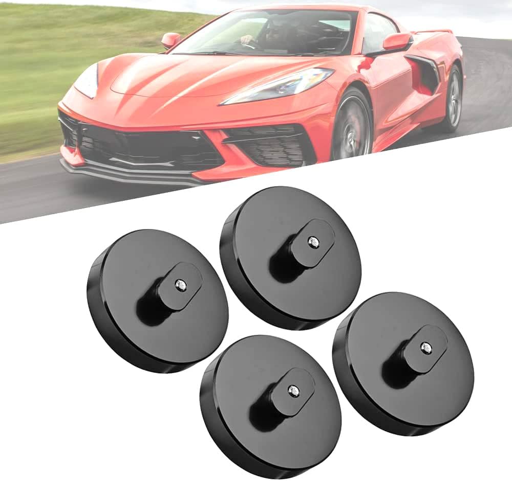BILLFARO 4Pcs Jack Pad Jackingo Lift Pad/Puck Jack Point Adapter Billet for Corvette C5, C6, C7 & C8 Models Including Base Stingray Z06, Zr1