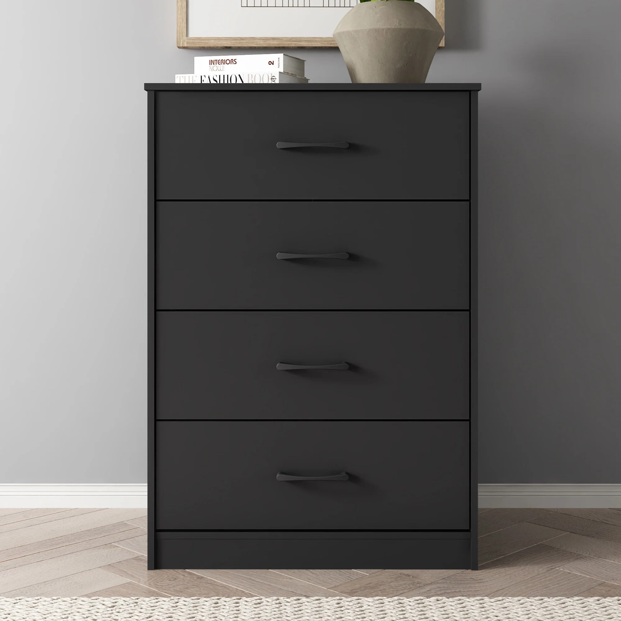 Mainstays Ardent 4 Drawer Dresser, Black