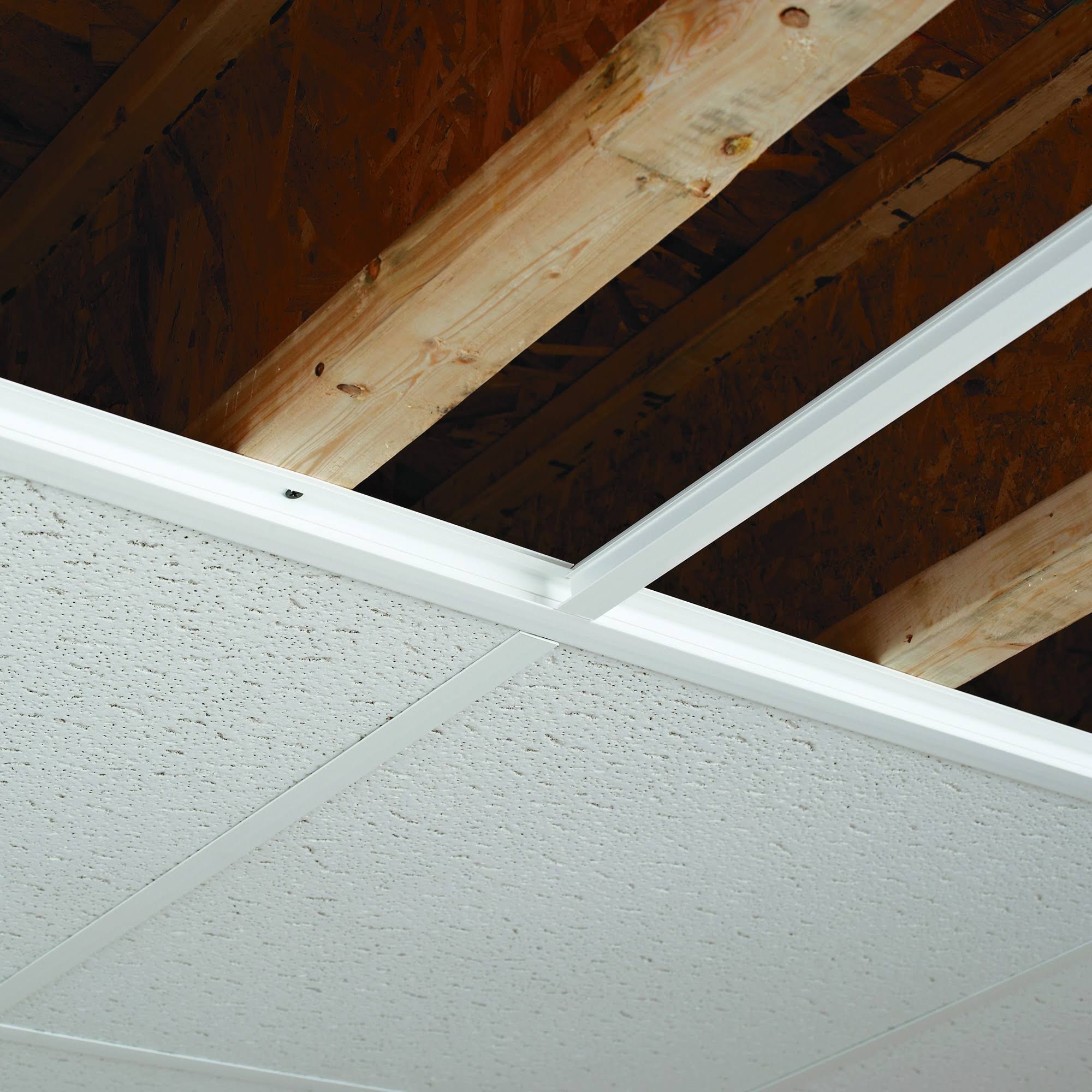 Ceilingmax 100 Sq. ft. Surface Mount Ceiling Grid Kit, White