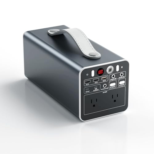 300W Portable Power Station, 299.7Wh Power Bank with AC Outlet, Dual Way 65W PD/USB-C Port, Laptop Charger Battery Pack Power Supply