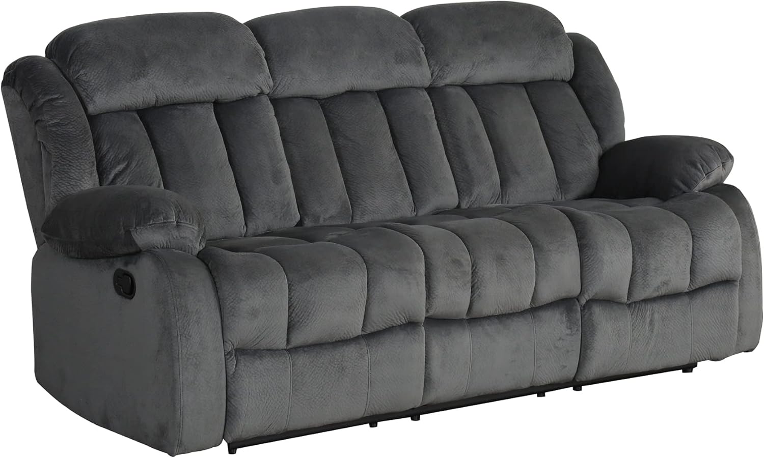 CANMOV Accent Recliner Chair Easy to Push Mechanism, Contemporary Single Chair with Roll Arm, Khaki