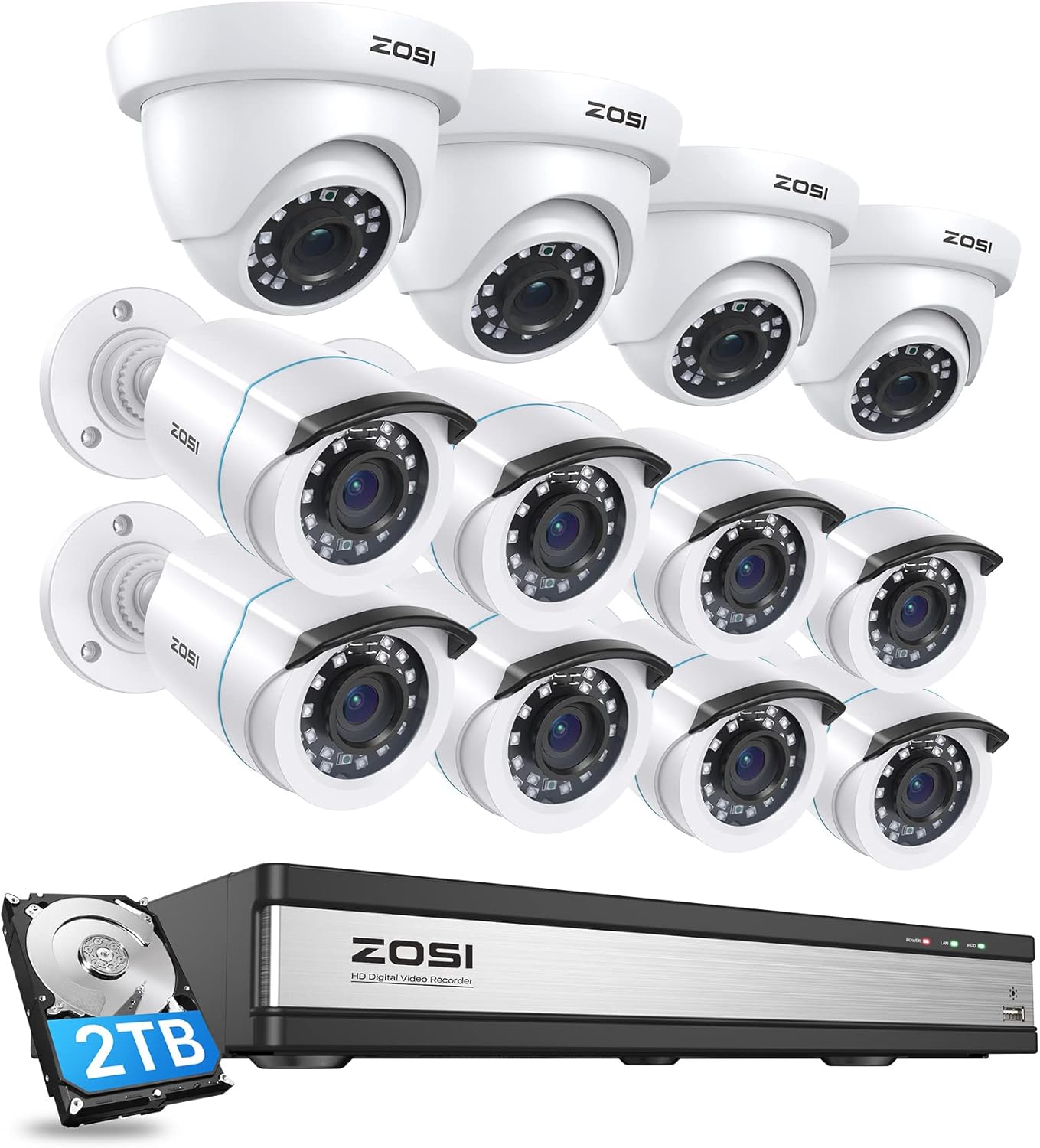ZOSI 1080p 16 Channel Security Camera System