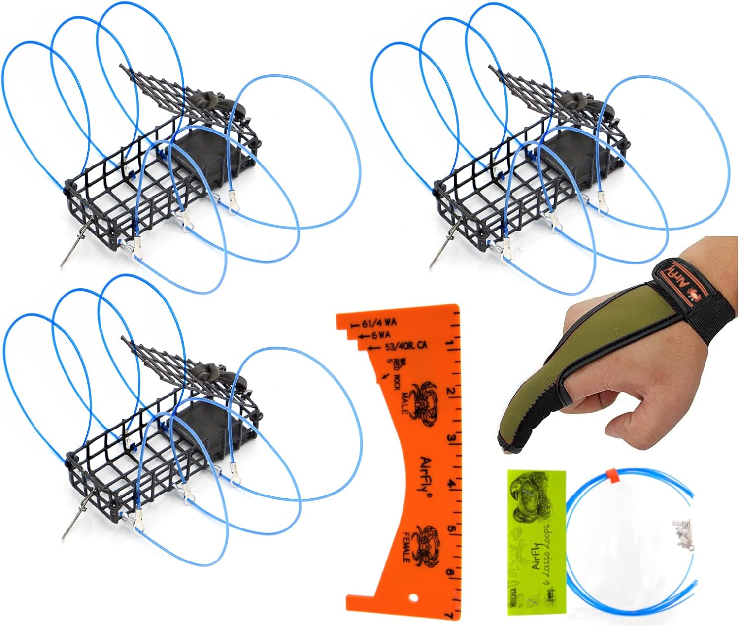 AirFly Castable Crab Traps for Dungeness, Rock and Blue Crab