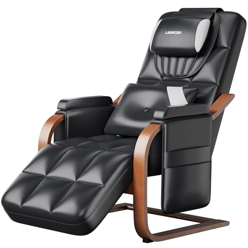 Massage Chair Full Body, L-Track 4D Zero Gravity Shiatsu Heating Massage Recliner Chair,PU Leather,Adjustable Footrest for Study, Office