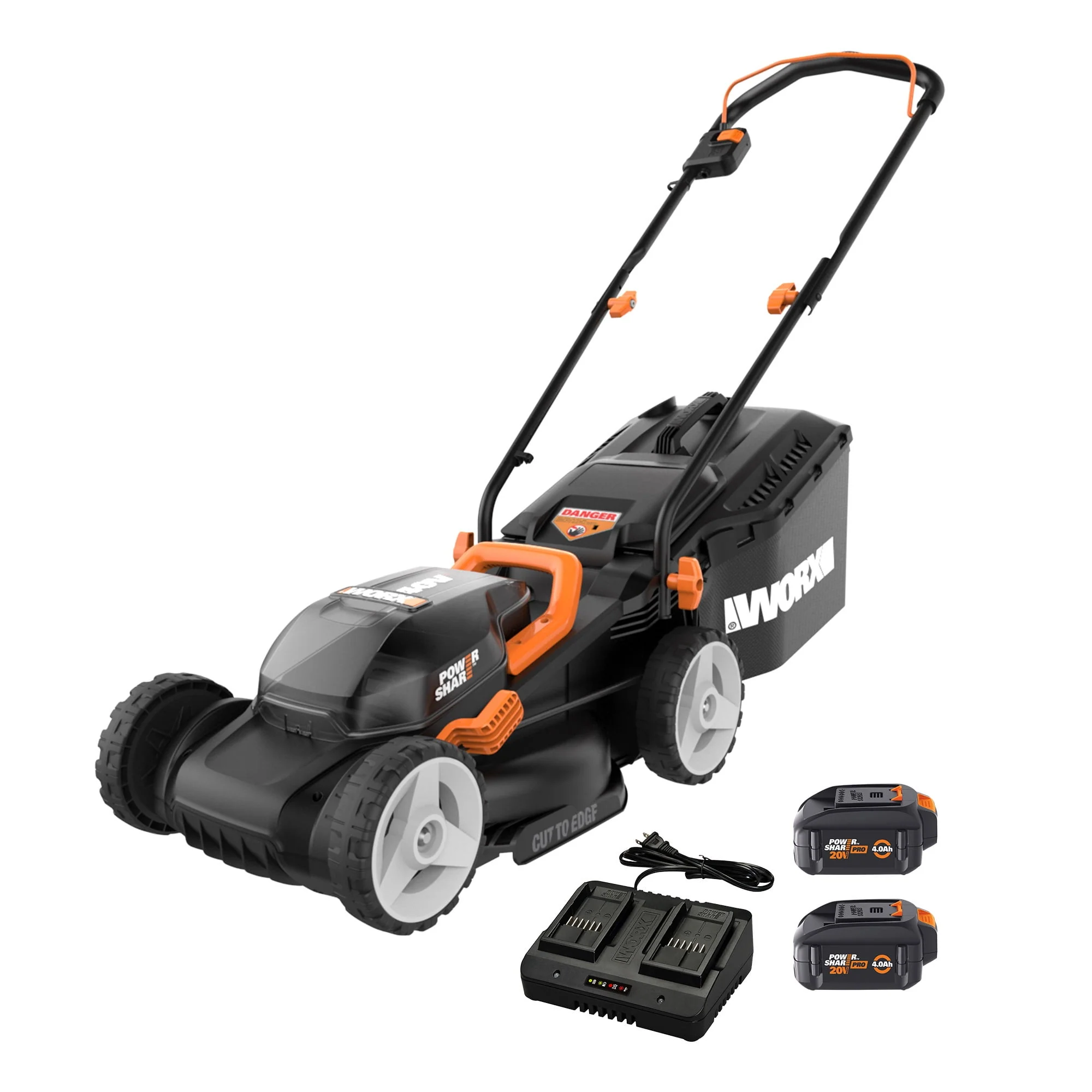 Worx WG779 40V Power Share 4.0Ah 14 Cordless Lawn Mower (Battery and Charger Included)