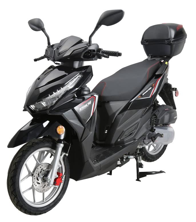 HHH Upgraded 150cc Scooter Vitacci Spark150 Fully Automatic Street Scooter with Gy6 Engine 150cc Motorcycle Moped Gas Street Bike for Adult and Youth