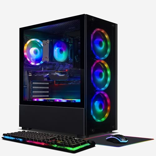 STGAubron Gaming PC Computer Desktop, GeForce RTX 2060 Super 8G, Intel Core I7 8th up to 4.1GHz, 16G DDR4, 1T SSD, WiFi 6 & BT 5.2, RGB Fan x6