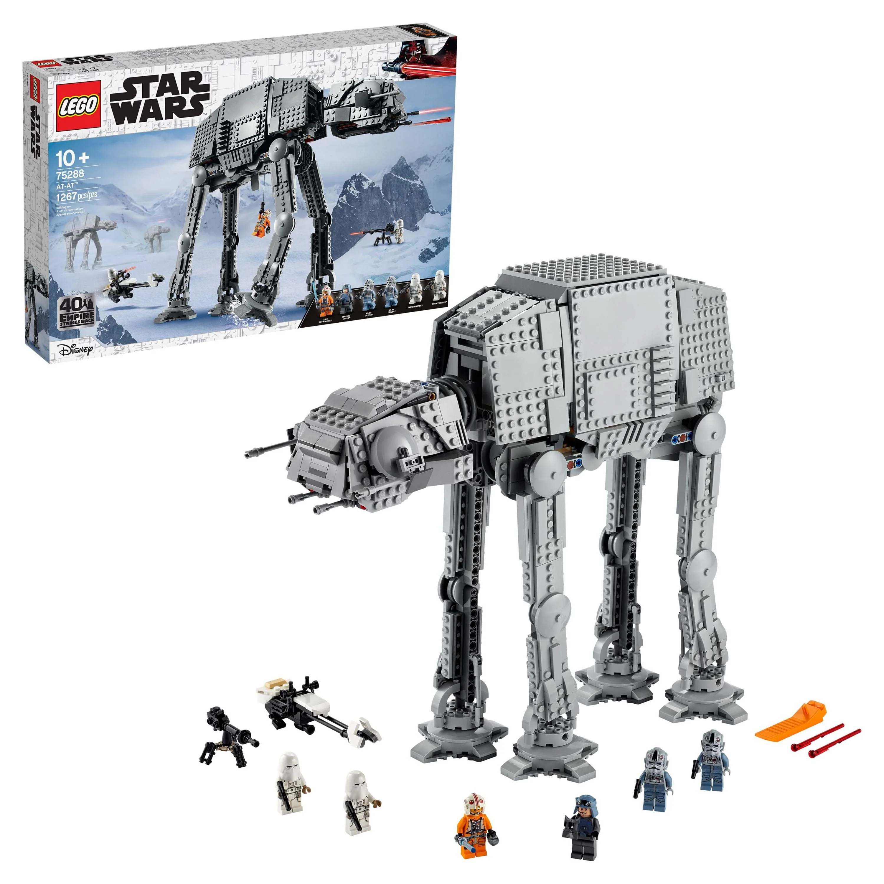 LEGO Star Wars AT-AT Walker 75288 Building Toy, 40th Anniversary Collectible Figure Set, Room Décor, Gift Idea for Kids