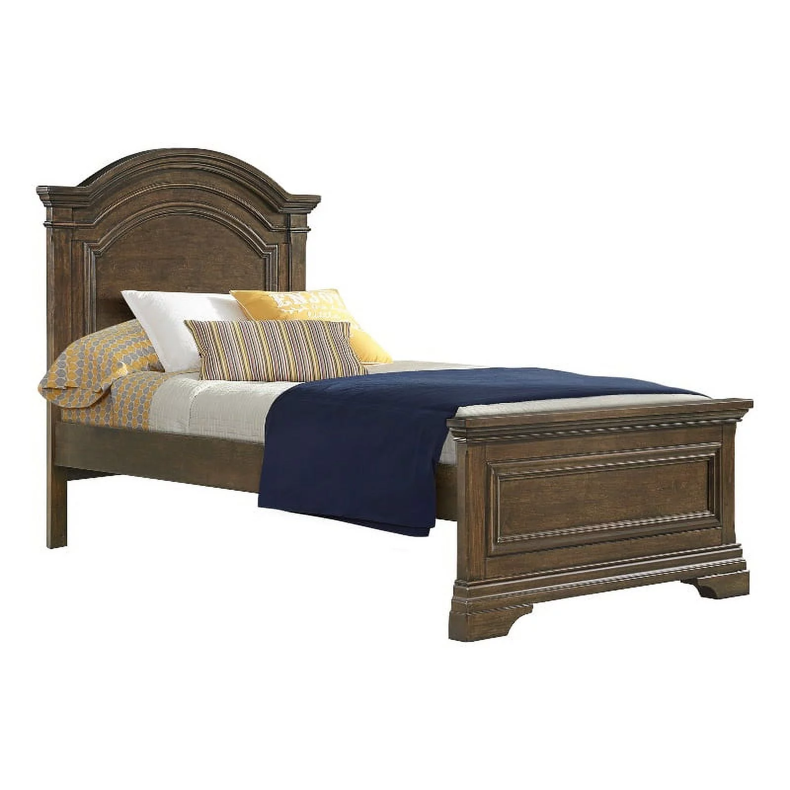 Westwood Design Olivia Traditional Wood Complete Twin Bed in Rosewood Brown