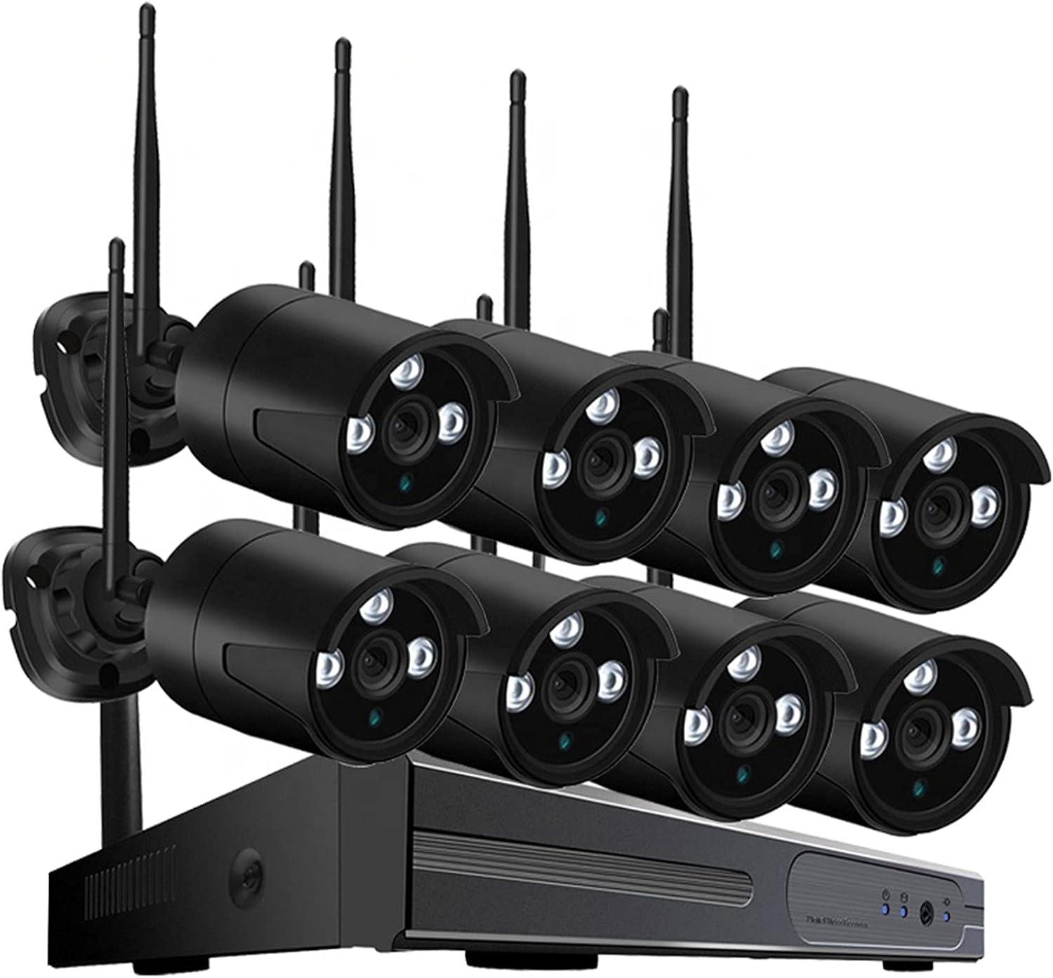 2MP Security Camera System Outdoor 8 Channel DVR Surveillance Kit Night Vision Cam,IP66 Weatherproof Home CCTV Cameras,Instant Email Alert with Images