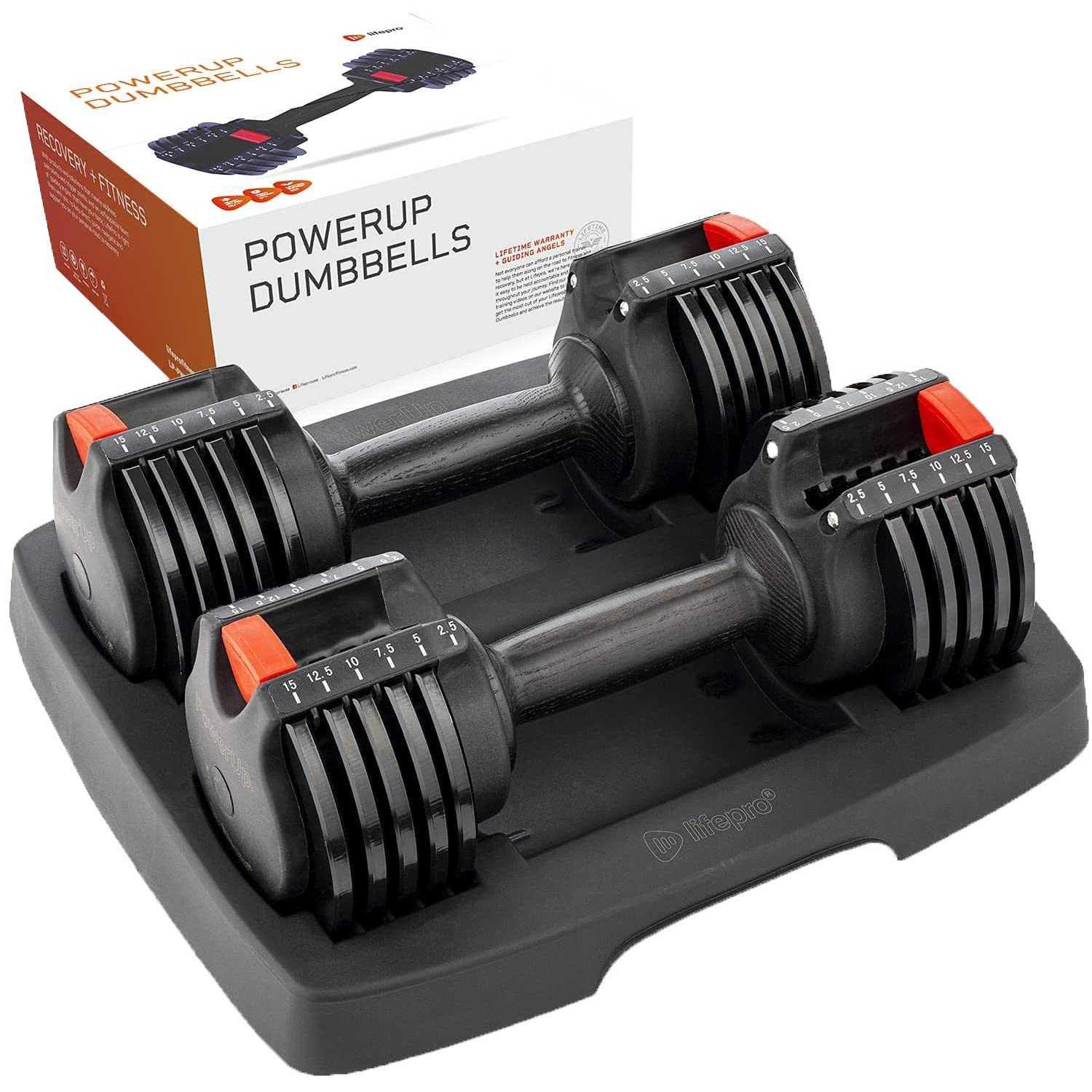 Lifepro PowerUp Adjustable Dumbbells - Sports Supplies Online Store