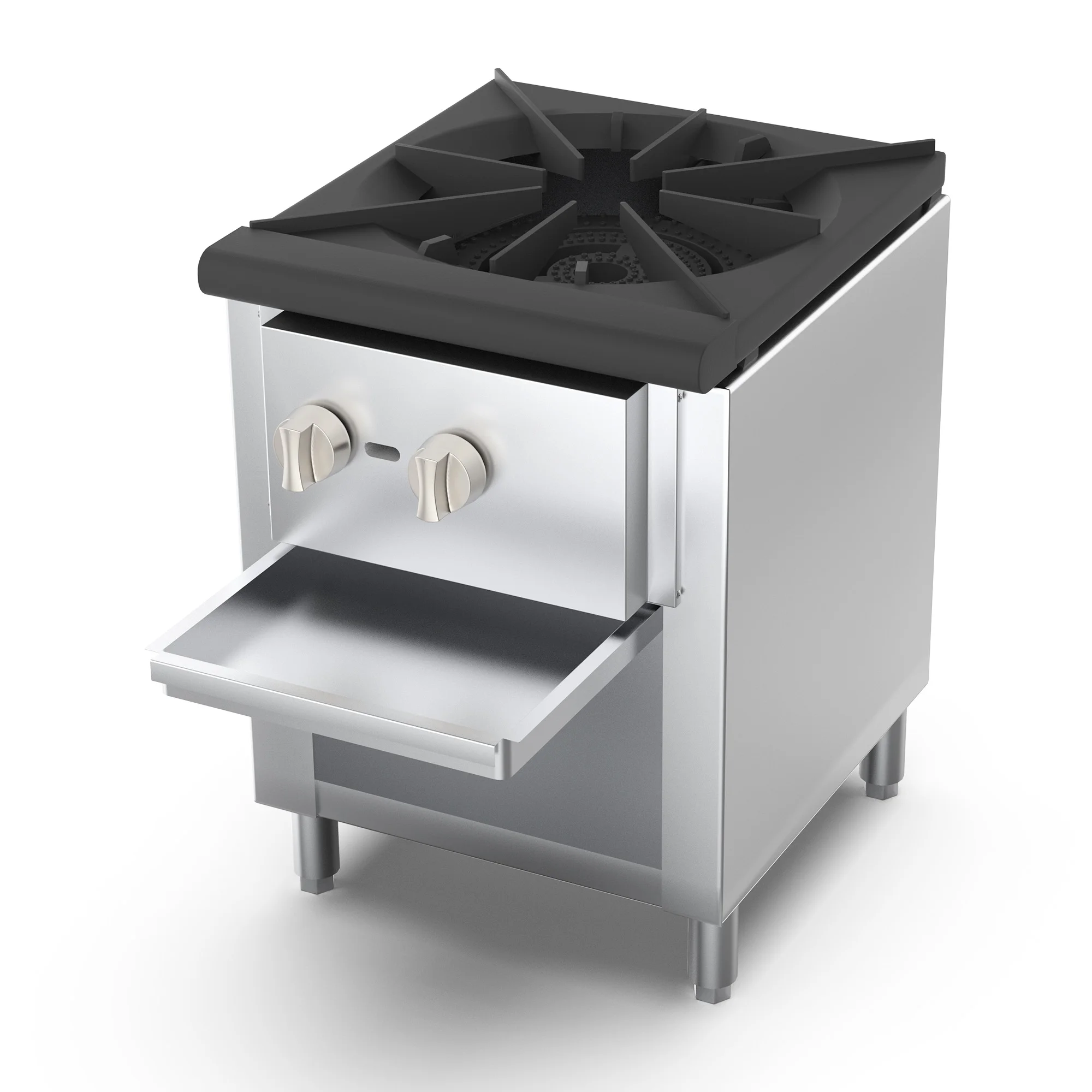 Single Stock Pot Stove, Commercial 18" Heavy Duty Burner Natural and Propane Gas Hot Plate