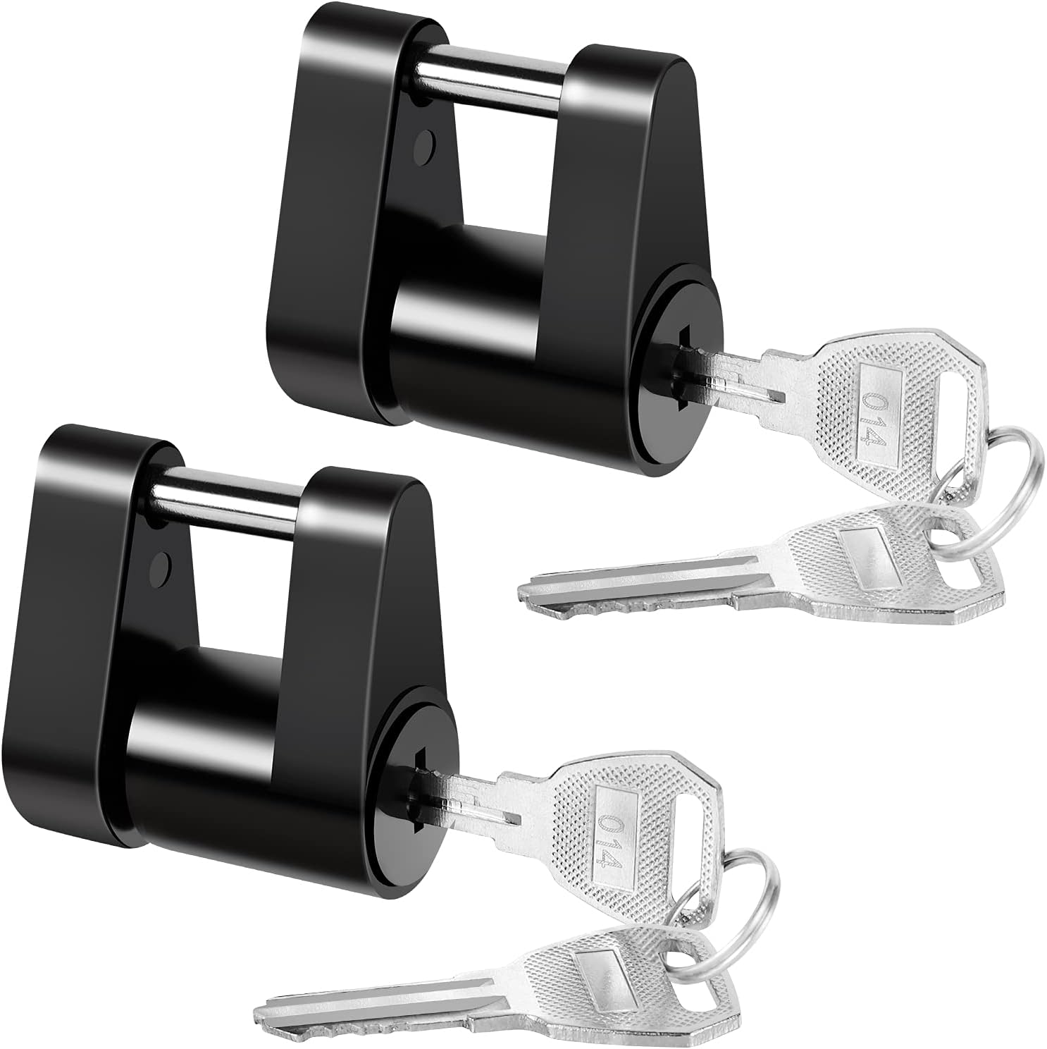 AutoEC Trailer Hitch Coupler Lock, Trailer Tongue Coupler Lock, 1/4-Inch Pin, 3/4 Inch Span
