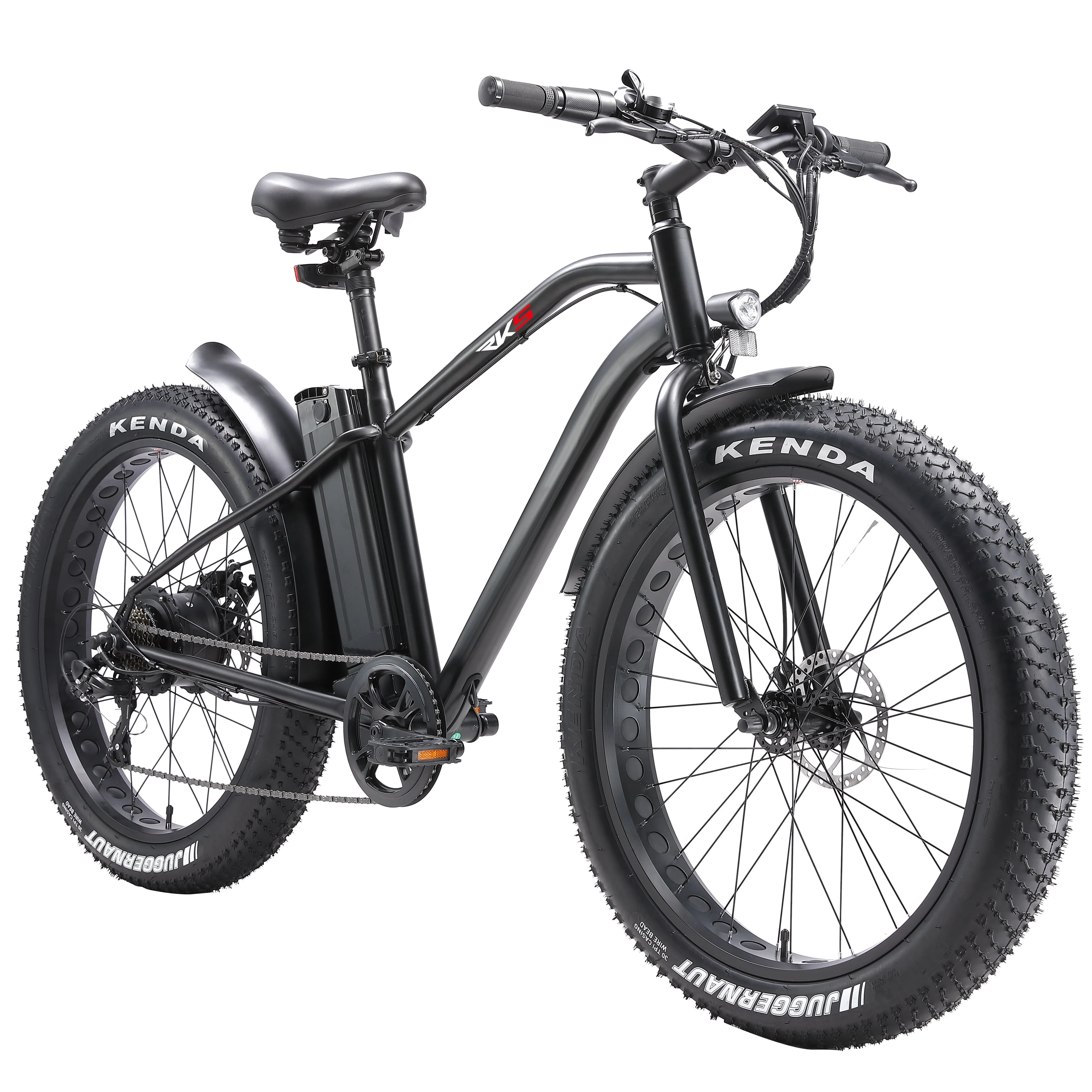 RKS Ebike with 750W Motor, Electric Bike for Adults, 48V 14.5Ah Battery, 26'' Fat Tires, LCD Display, Front and Rear LED Lights, 7-Speed Gears