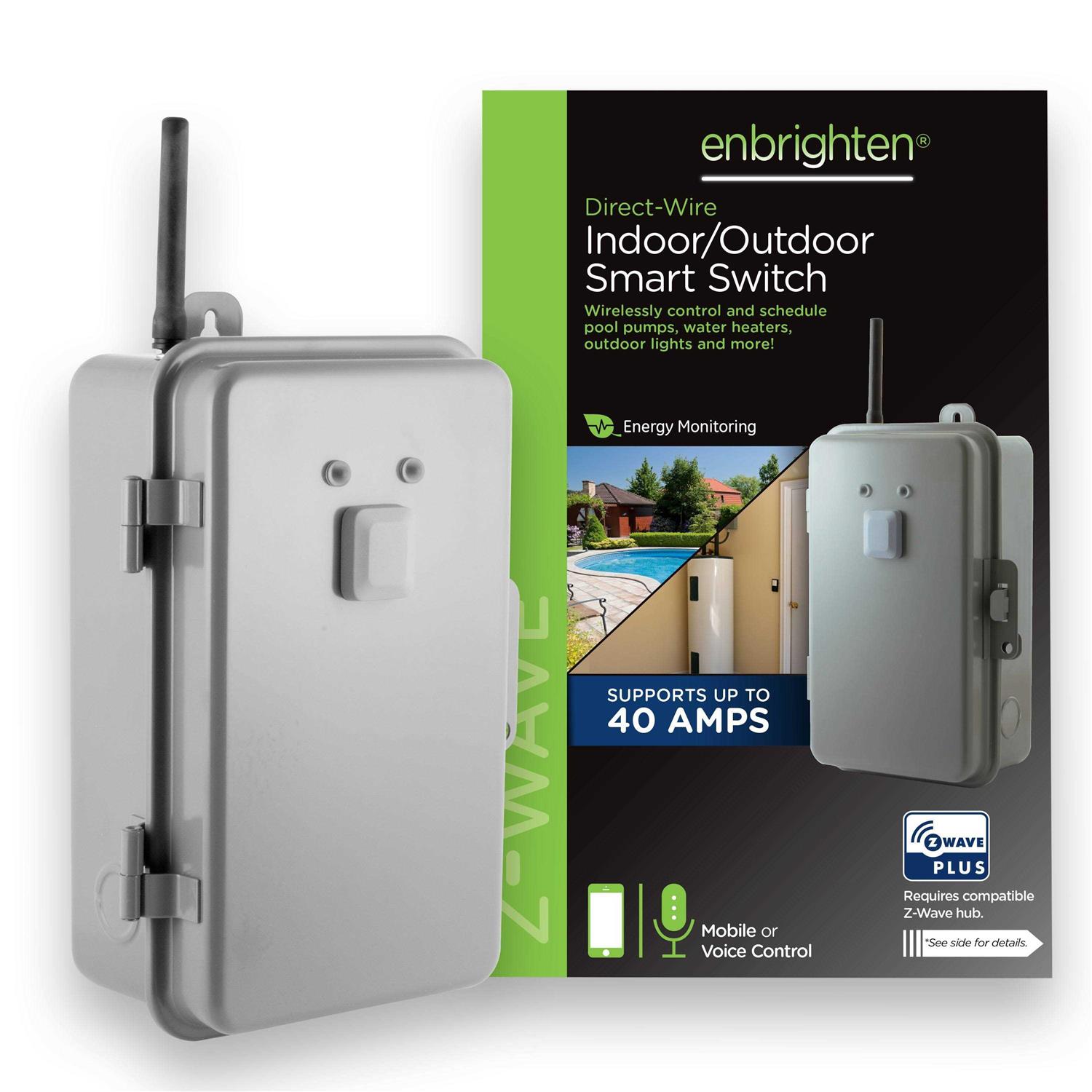 Enbrighten Z-Wave Plus 40-Amp Indoor/Outdoor Metal Box Smart Switch - Shop Hardware Tools Online Store