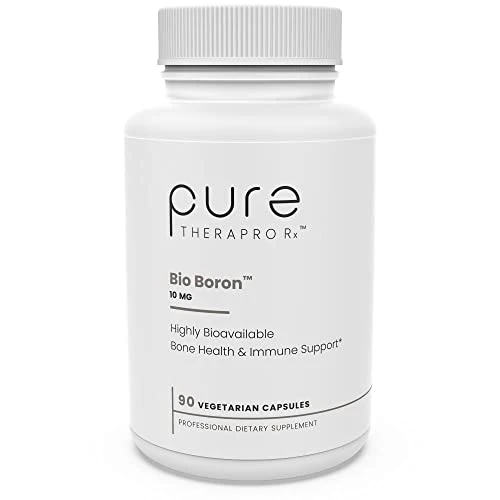 Pure TheraPro Rx Bio Boron, 10mg/Capsule, 90 Capsules, Bororganic Glycine Boron Supplements for Men & Women, Vegan Mineral Supplements for Bones