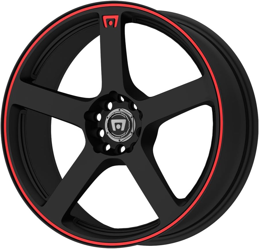 Motegi Mr116 Fs5 Wheel, 18x8.0 +45 Offset 5x100/5x114.3, Matte Black Red Racing Stripe - MR11688031745