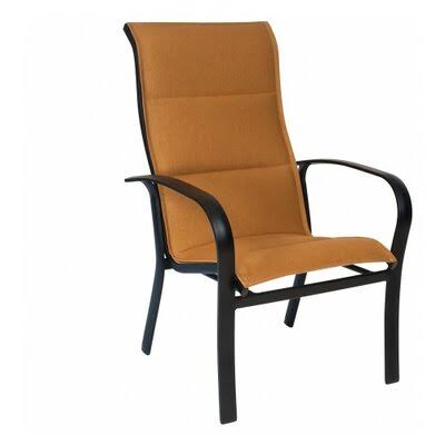 Woodard Fremont Padded Sling High-Back Stacking Patio Dining Chair; Pewter (Silver) - Avayadevconnect