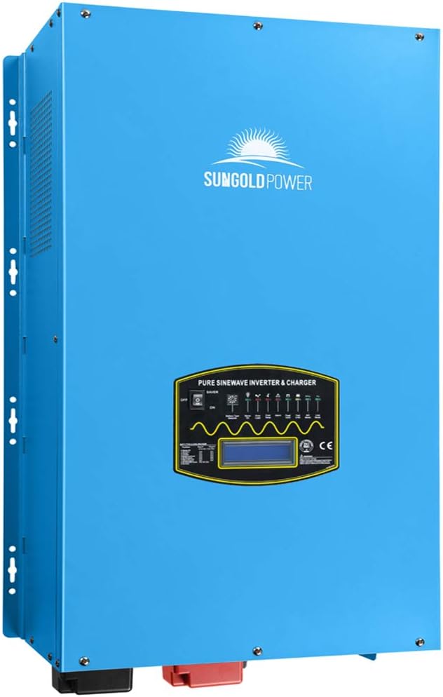 SUNGOLDPOWER 18000W Peak 54000W Split Phase Pure Sine Wave Power Inverter,Low Frequency Inverter DC 48V AC Input 240V AC Output 120V 240V Converter