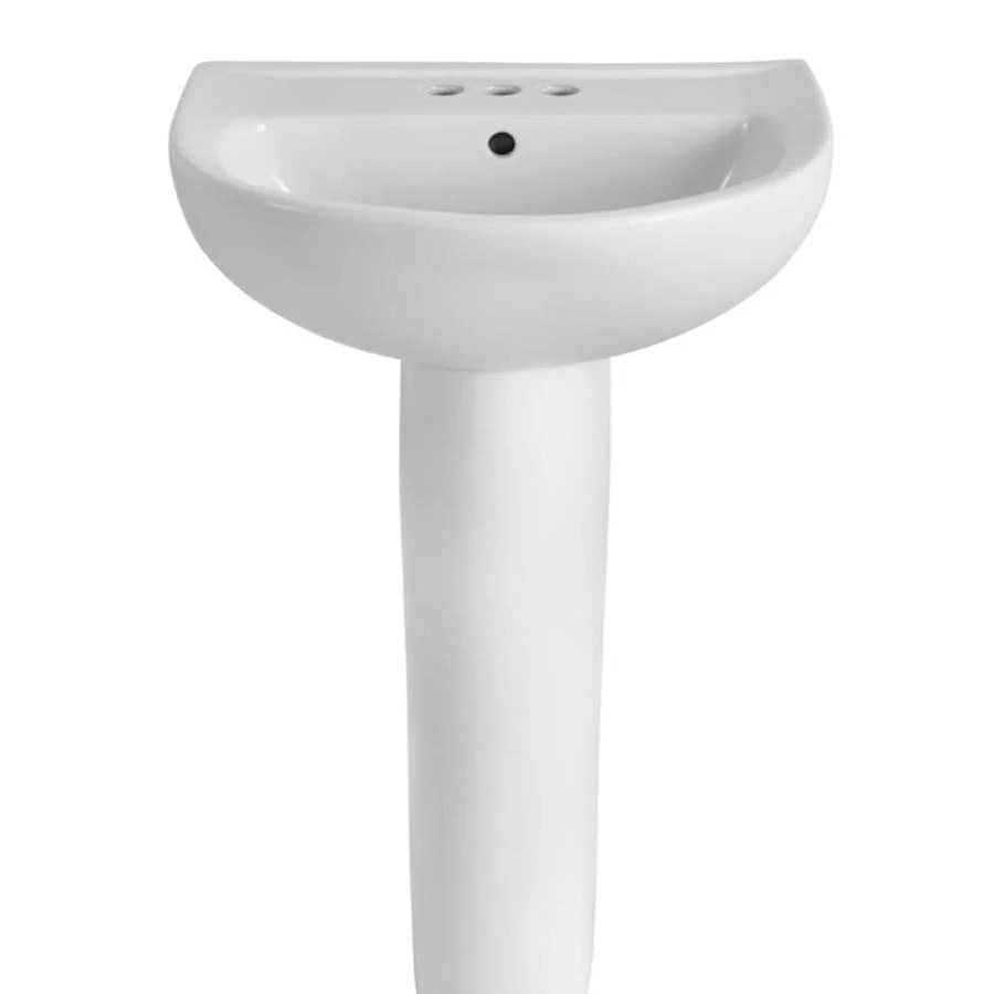 American Standard Mainstream 34.25-in H White Vitreous China Pedestal Sink Combo | 0467400R.020