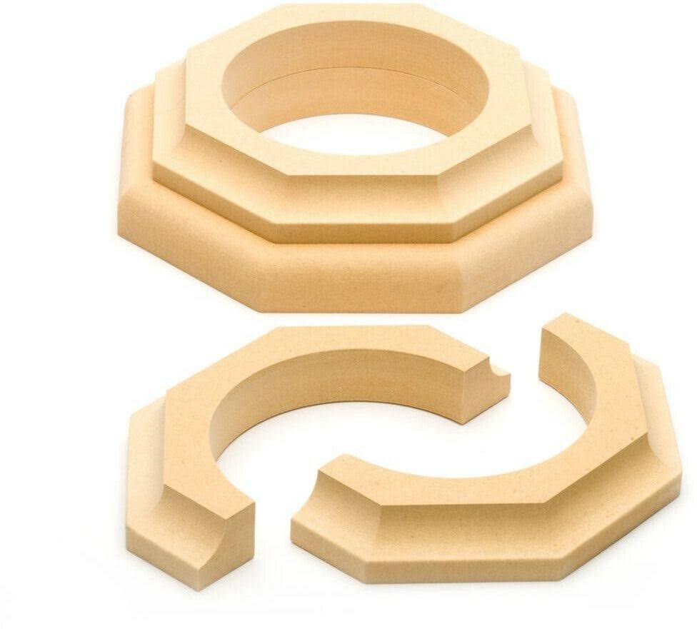 Pole-Wrap 4 in. Dia Paintable MDF Cap and Base Set 87CB40