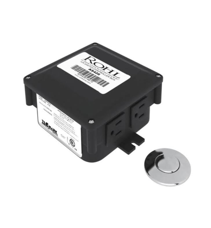 Rohl AS450 Air Activated Switch Button with Control Box for Waste Disposal