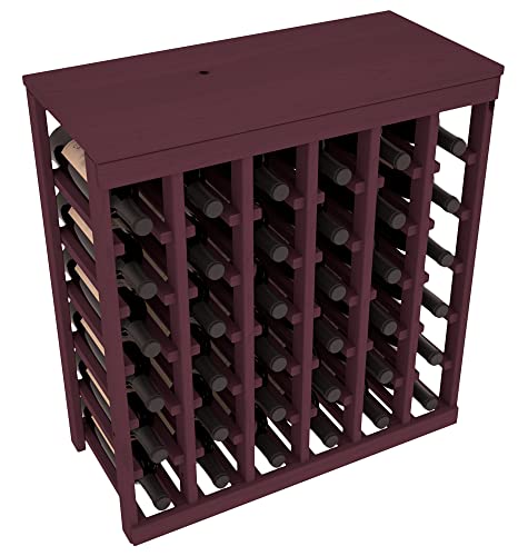 Wine Racks America Living Series Table Top Wine Rack - Durable and Modular Wine Storage System, Pine Unstained - Holds 36 Bottles