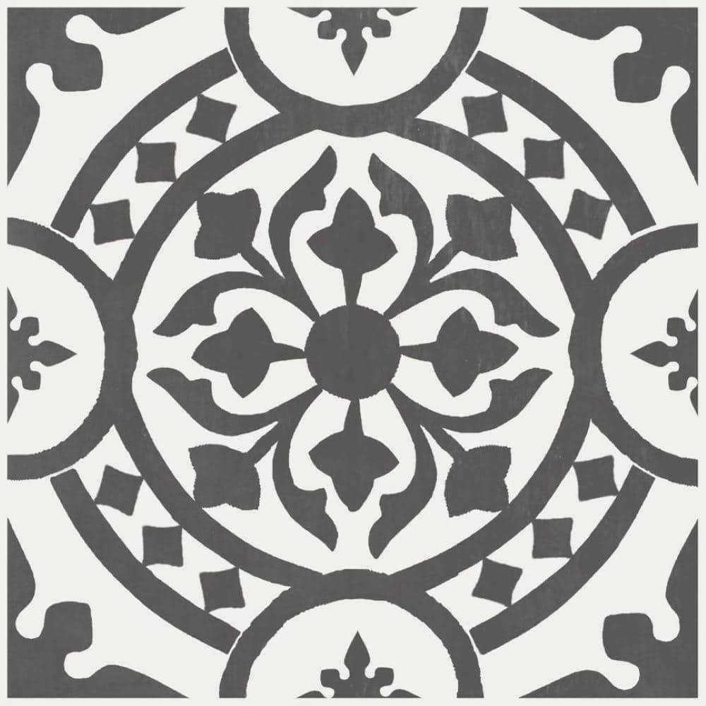 Armstrong Flooring Universal Black and White 2 MIL x 12 in. W x 12 in. L Peel and Stick Water Resistant Vinyl Tile Flooring