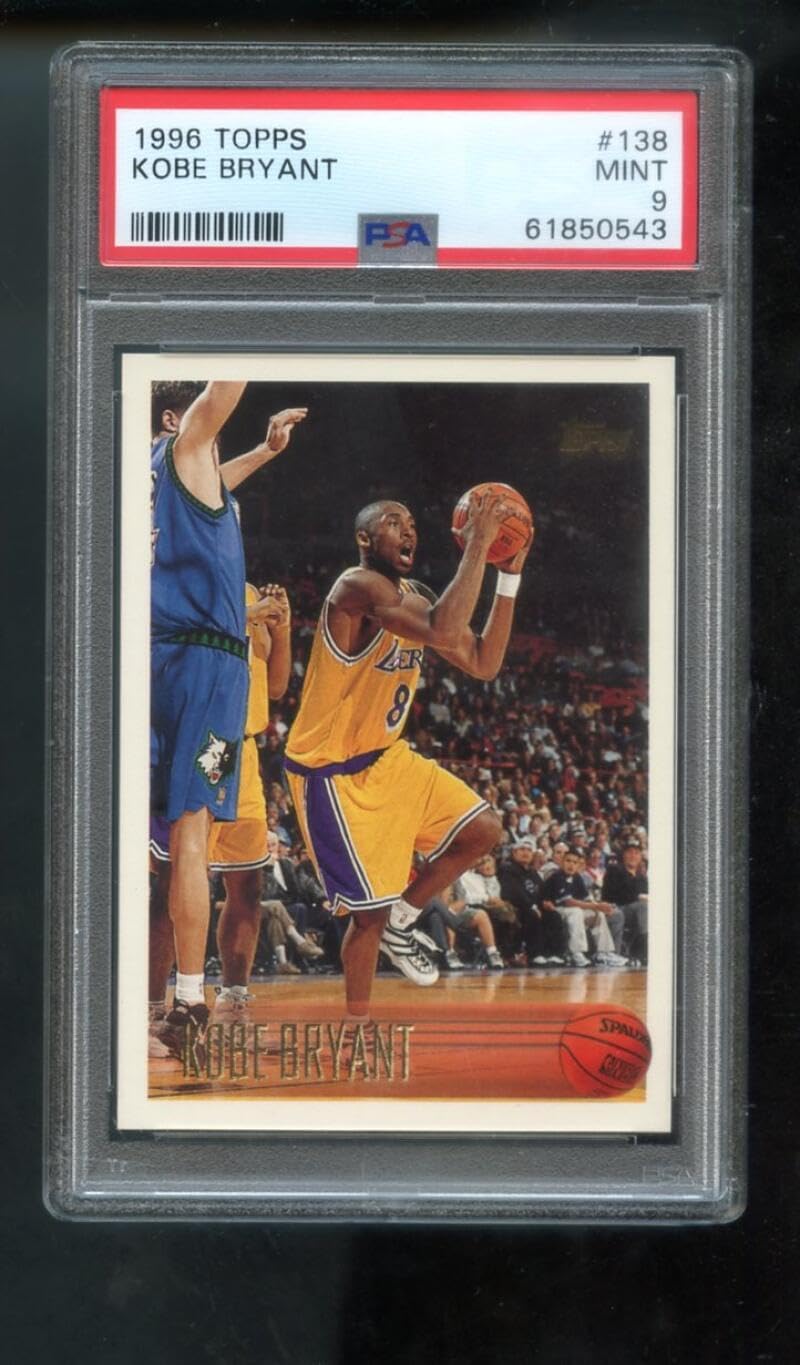Kobe Bryant Rookie Card 1996-97 Topps #138 PSA 9