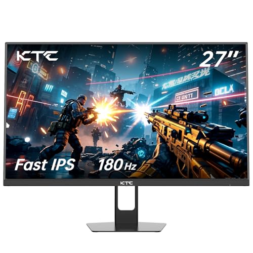 Gaming Monitor 27 inch 180hz 1ms | Fast IPS Screen 1080p Monitor|2 x HDMI 2.0 &1 x Display Port 1.4 | Support Freesync and Wall Mount | 108% sRGB