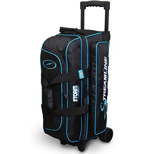 Storm Streamline 3 Ball Roller Black Blue Bowling Bag | BowlersMart - Sports Supplies Online Store